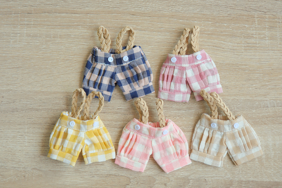 Baumwolle Kleider für kleine Puppen mit langen Ärmeln Kleider Taschen für Puppen Accessoires