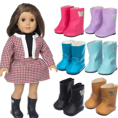 ODM Puppenzubehör 18 Zoll amerikanisches Mädchen Puppen Schuhe Stiefel 45 cm Kleidung Winter Stiefel Puppen Schuhe