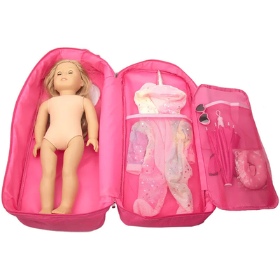 18 Zoll Puppen Aufbewahrung Reise Träger Koffer Tasche Rucksack für amerikanischen Stil Mädchen Kinder Geschenk