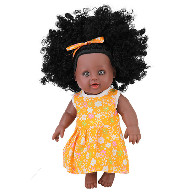 35cm Vinyl Puppen Afrikanische schwarze Puppe für Kinder