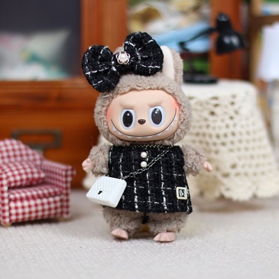 Nee Design Labubu Puppen Stoff Pullover Spielzeug Stoff bunter Anzug Set Labubu Cartoon Kleid