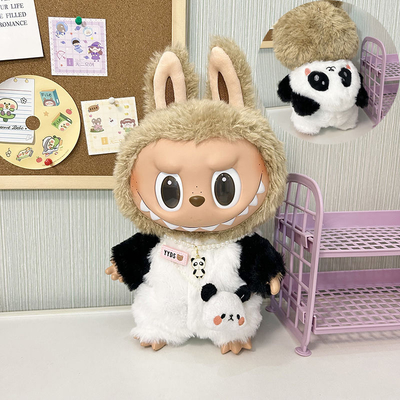 Nee Design Labubu Puppen Stoff Pullover Spielzeug Stoff bunter Anzug Set Labubu Cartoon Kleid