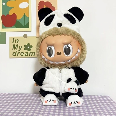 Nee Design Labubu Puppen Stoff Pullover Spielzeug Stoff bunter Anzug Set Labubu Cartoon Kleid