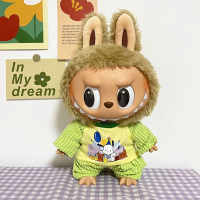 2025 Neues Design 15cm Puppentuch Pullover Spielzeug Tuch Farbenfroher Anzug Set Labubu Cartoon Kleid