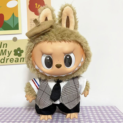2025 Neues Design 15cm Puppentuch Pullover Spielzeug Tuch Farbenfroher Anzug Set Labubu Cartoon Kleid