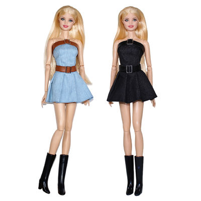 Rosa Farbe Modisch 11,5 Zoll rosa Kollektionspuppenkleid für  Puppen