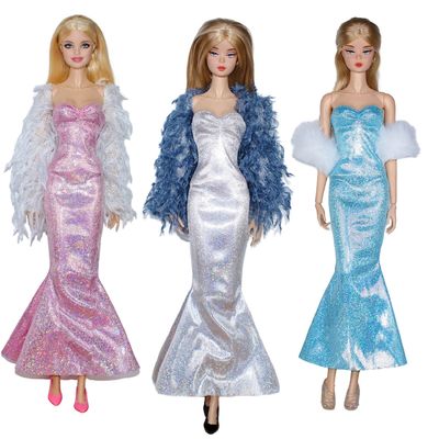 Rosa Farbe Modisch 11,5 Zoll rosa Kollektionspuppenkleid für  Puppen
