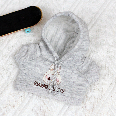 Luxuriöse 17cm Pull Stoff Puppe für Jungen berühmtes Herz Macaron Labubu mit Vinyl Gesicht nur Kleidung in einer mysteriösen Box